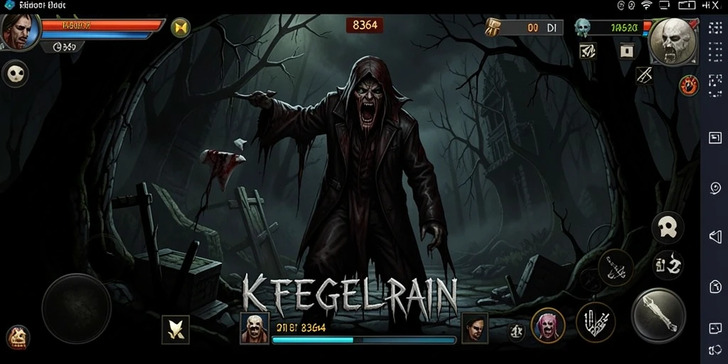 Tampilan gameplay mencekam dan atmosfer gelap di 8364.