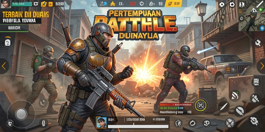 Gameplay seru di pertempuran Battle Royale 888IDR.