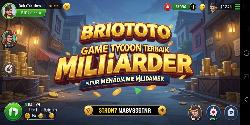 Tampilan gameplay BRIOTOTO yang menampilkan strategi bisnis yang menarik.