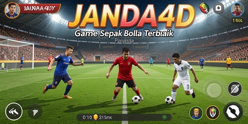 Screenshot gameplay JANDA4D yang menampilkan aksi seru sepak bola.