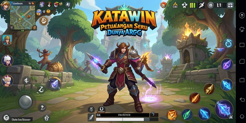 Screenshot KATAWIN menampilkan karakter dalam pertempuran epik.