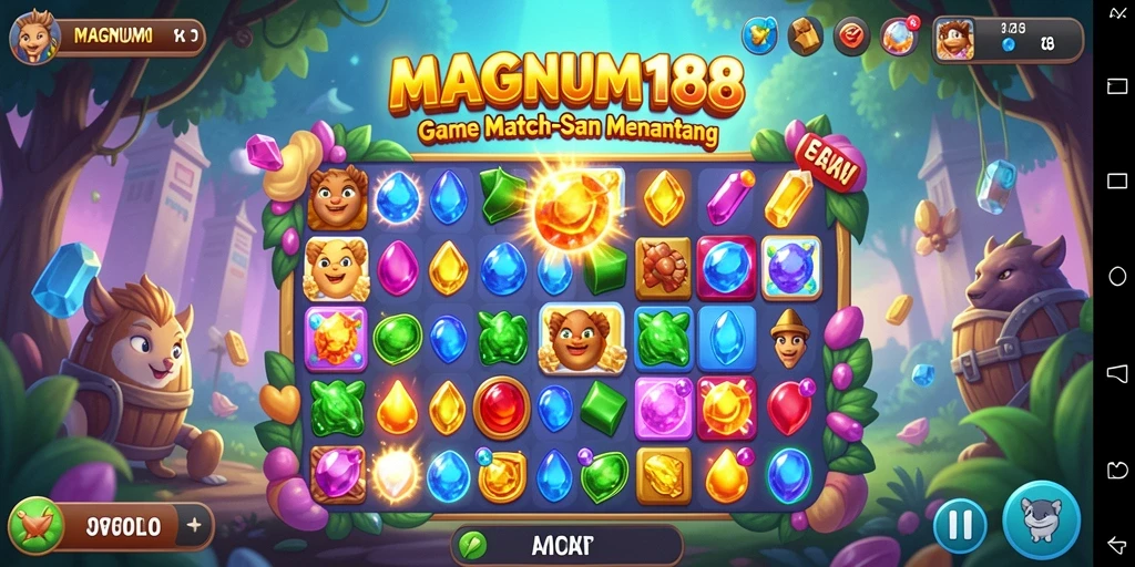 Tampilan gameplay seru MAGNUM188 dengan grafis cerah.