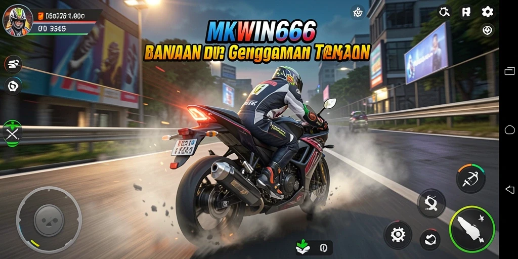 Tampilan gameplay <strong>MKWIN666</strong> yang penuh aksi dan kecepatan.