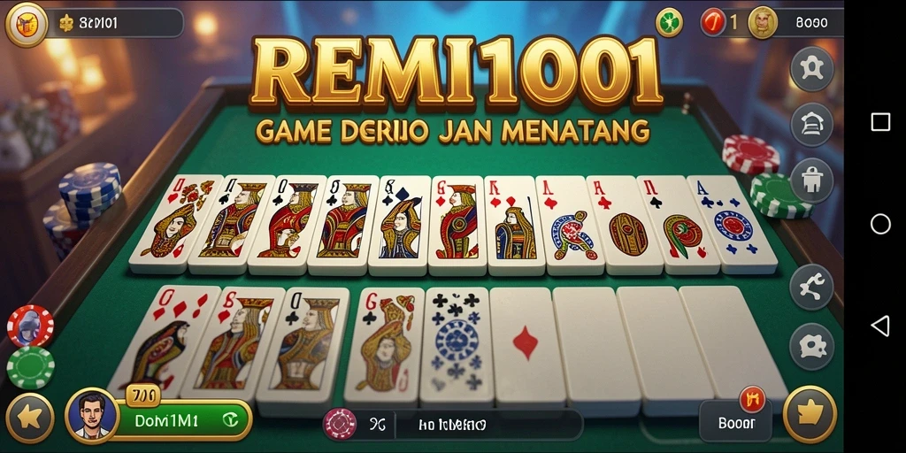Screenshot gameplay REMI101 yang menunjukkan aksi seru permainan Domino.