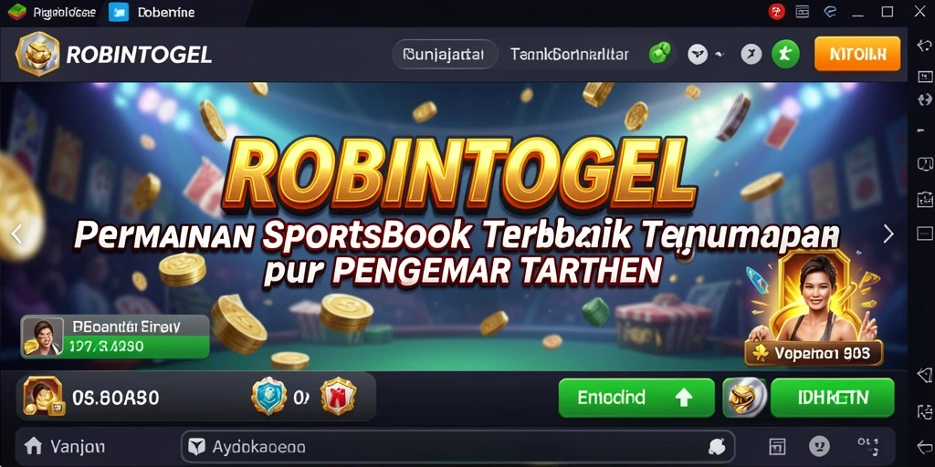 Screenshot utama ROBINTOGEL menampilkan antarmuka taruhan yang menarik.