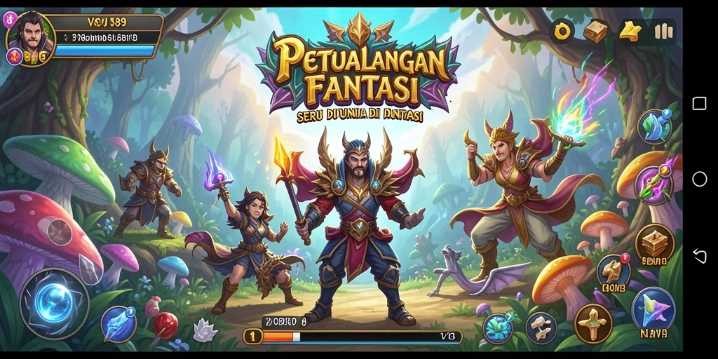 Tangkapan layar dari gameplay petualangan V89 yang seru.