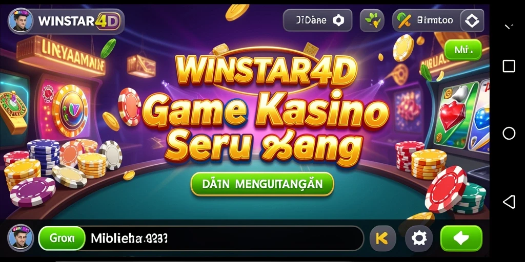Tampilan gameplay seru WINSTAR4D dalam Kasino yang menantang.